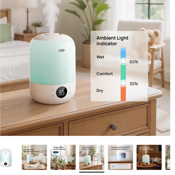 Dreo Humidifier 312 in Light Blue - Picture 4 of 17
